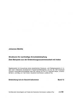 Johannes Mehlitz: Strukturen für nachhaltige Armutsbekämpfung.