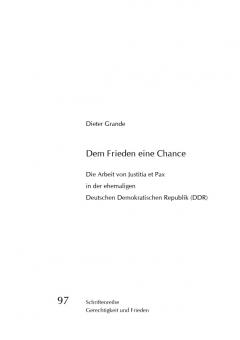 Dieter Grande: Dem Frieden eine Chance.